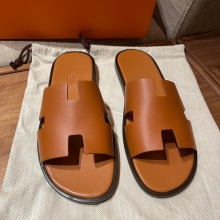 Super Hermes HERMES Men Sandals New Slippers Handmade Italian lamb sole 10 days of shipment CK37