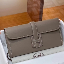 Super Hermes HERMES Jige Elan 29cm 8C Gri Elephant Swift Full handmade Fatory 