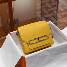 Super Hermes HERMES Roulis 18CM Togo 9D Silvery Hardware HandMade