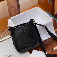 Super Hermes HERMES Mini Evelyne CC89 Nior Full handmade Evelyne Fatory 17x18x5.5cm