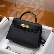 Super Hermes HERMES Mini Kelly 19CM 89 Nior Epsom GHW Full handmade fatory