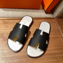 Super Hermes HERMES Men Sandals New Slippers Handmade Italian lamb sole 10 days of shipment 89 Nior/01 Blanc