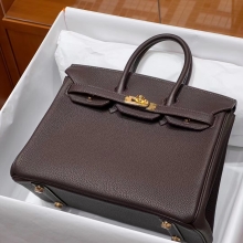 Super Hermes HERMES  Birkin 25cm 46 EBONE Togo Full handmade Birkin Fatory 25x20x13cm