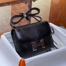 Super Hermes Constance 19CM 89 Nior Lizard Full handmade HERMES Fatory