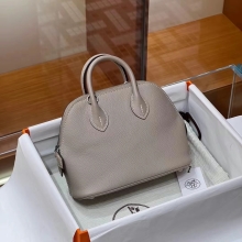 Super Hermes Bolide 20cm 80 Gris Perle Swift Full handmade HERMES Fatory