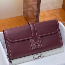Super Hermes HERMES Jige Elan 29cm 55 Rouge H Swift Full handmade Fatory