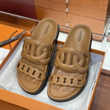 Super Hermes HERMES Extra Sandals New Slippers Handmade Italian lamb sole 10 days of shipment CK37