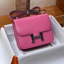Super Hermes Constance 19CM T5 Rose Jeipur BOX Full handmade HERMES Fatory