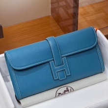 Super Hermes HERMES Jige Elan 29cm 75 Blue Jean Swift Full handmade Fatory