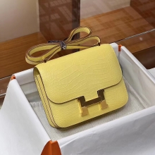 Super Hermes Constance 19cm 1Z  GHW Niloticus Full handmade HERMES fatory