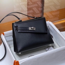 ️Super Hermes HERMES Kelly II Sellier CC89 Nior Silvery Hardware HandMade