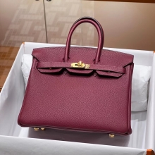 Super Hermes HERMES Birkin 25CM B5 Rubis Togo Full handmade Birkin fatory GHW