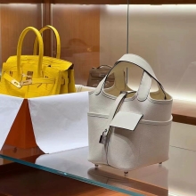 Super Hermes HERMES Factory Picotin cargo 18cm 10 Craie Full handmade 