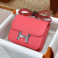 Super Hermes Constance 19cm U5 Rose eLipstick Epsom SHW Full handmade HERMES fatory