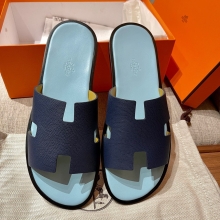 Super Hermes HERMES Men Sandals New Slippers Handmade Italian lamb sole 10 days of shipment 76 Bleu Indigo/7B Turquoise