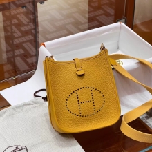 Super Hermes HERMES Mini Evelyne 9D Full handmade Evelyne Fatory 17x18x5.5cm