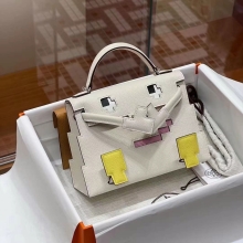 Super Hermes Kelly doll Craie 10 Epsom Full handmade HERMES Fatory