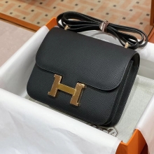 Super Hermes Constance 19cm 89 Nior Epsom GHW Full handmade HERMES fatory