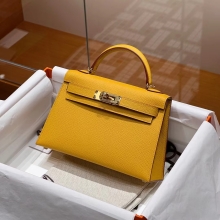 Super Hermes HERMES Mini Kelly 19CM 9D Epsom GHW Full handmade fatory