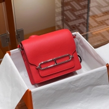 Super Hermes HERMES Roulis 18CM S5 Rouge Tomate Gold Hardware HandMade