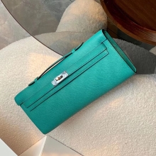 Super Hermes Kelly cut Wallet Z6 Malachite Full handmade HERMES fatory