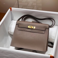 Super Hermes Kelly Dance 8C Gri Elephant Evercolor Full handmade HERMES Fatory