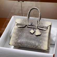 Super Hermes HERMES Birkin 25CM Lizard Full handmade Birkin fatory