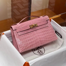 Super Hermes HERMES Kelly pochetto 22cm CK94 TerreCuite Niloticus GOLD Hardware HandMade