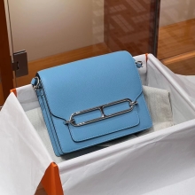 Super Hermes HERMES Roulis 18CM Togo 3P Silvery Hardware HandMade