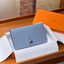 Super Hermes HERMES Wallet  Dogon 8L Beton  Alligator Full handmade