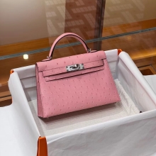 Super Hermes HERMES Mini Kelly 2 94 Ostrich SHW Full handmade fatory