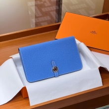 Super Hermes HERMES Wallet  Dogon 7Q Mykonos Alligator Full handmade