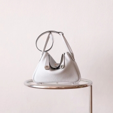 Bkhorse Factory Hermes 08 Blue Pale TC Leather Lindy26CM Women's Bag