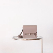 Bkhorse Factory Hermes M8 Gris Asphalt Evercolor Leather Roulis Mini18cm Silver Hardware