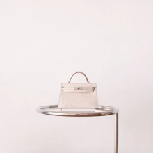 Bkhorse Factory Hermes Mini Kelly19CM 8L Beton Matt Aligator Crocodile Silver Hardware