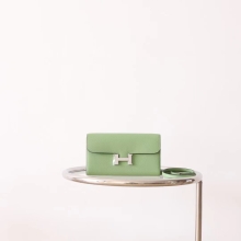 Wholesale Hermes Constance To Go 3i Vert Criquet Epsom Leather Silver Hardware