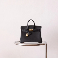 Sale Bkhorse Hermes 89 Nior Togo Leather Birkin Bag25CM Gold Hardware