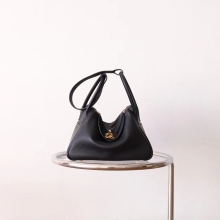 Super Hermes CK89 Nior TC Leather Lindy 26CM Shoulder Bag Gold Hardware