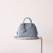 Bkhorse Hermes Factory J7 Blue Lin Evercolor Leather Bolide25cm Silver Hardware