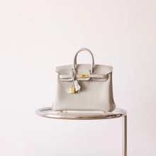 Bkhorse Hermes Factory 80 Gris Pearl Birkin25CM Togo Leather Gold Hardware