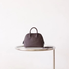 Fashion Hermes Rouge Sellier/ Rose Mexico Mini Bolide 18CM Evercolor Silver Hardware