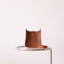 BKHorse Factory CK37 Gold TC Leather Mini Evelyne 16CM Silver Hardware