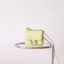 Bkhorse Hermes Factory Constance 19CM Chevre R9 Jaune Bourgeons Silver Hardware