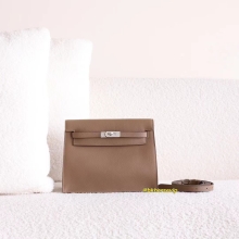 Bkhorse Hermes Shop Kelly Danse 22CM Evercolor D0 Beige De Weimer Silver Hardware