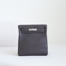 Women's Shoulder Bag CK46 Ebene Barenia Foubourg Kelly Ado 22cm Silver Hardware