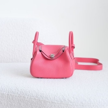 Australia Sydney Mini Lindy 19CM TC Leather / Swift Leather I6 Rose Extreme Silver Hardware