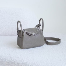 Women's Shoulder Bag Mini Lindy 19CM CK18 Etoupe TC / Swift Leather Silver Hardware