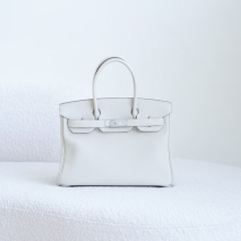 Australia Sydney Birkin 30CM Togo Leather CK10 Craie Silver Hardware