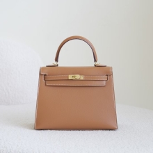 USA New York Hermes CC37 Gold Kelly Sellier 25CM Epsom Leather Gold Hardware